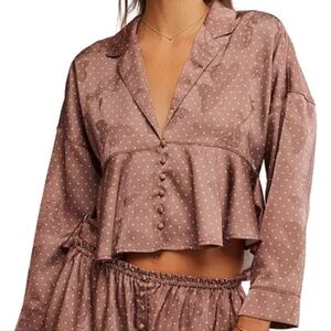 Intimately Free People Women's Beauty Sleep Pajama Top Size Medium